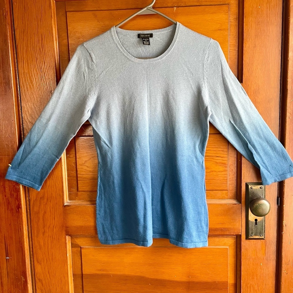 Cashmere Blend Only Mine Blue Ombré sweater